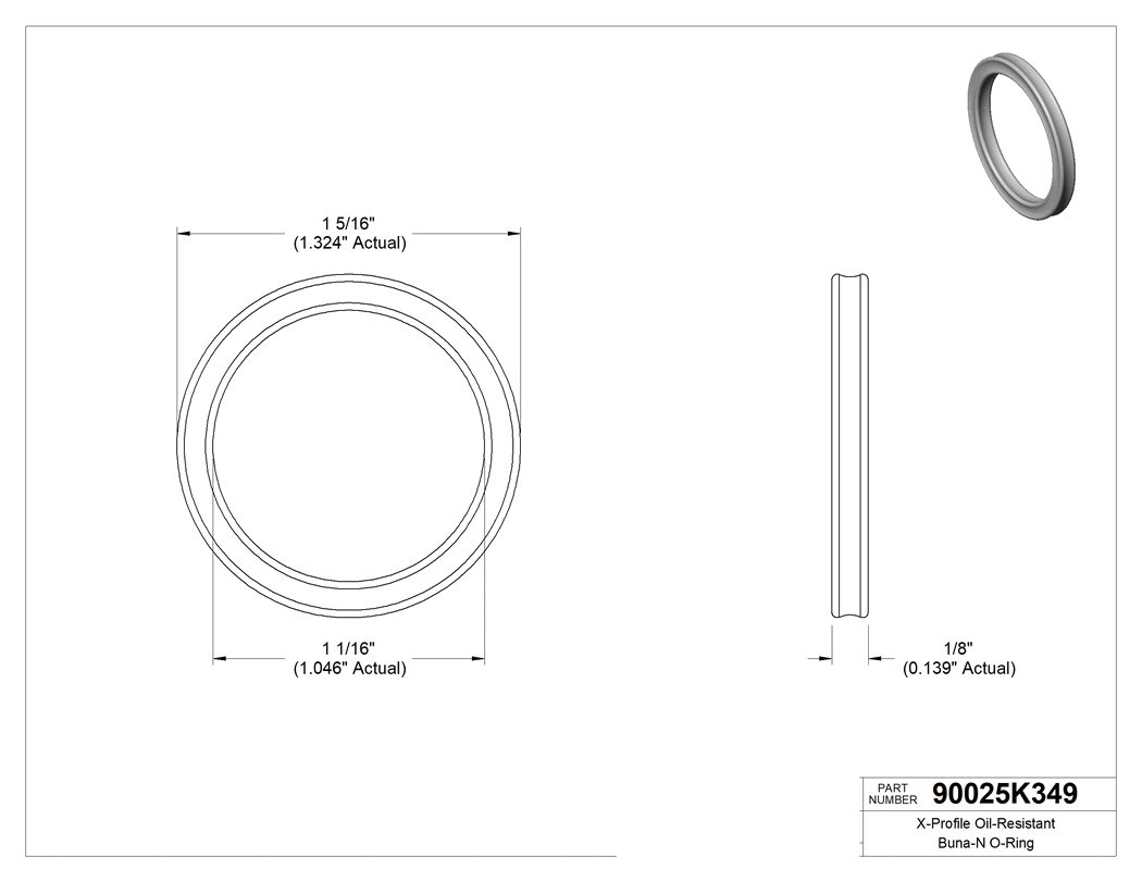 Technical drawing - 90025K349